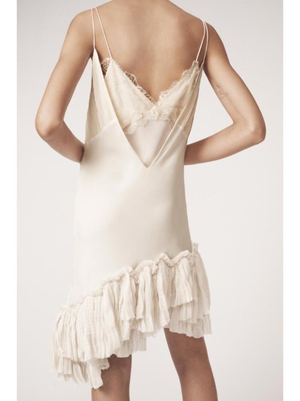 ZARA ASYMMETRIC RUFFLED DRESS - THE ITEM - Picture 3 of 9